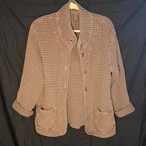 Focus waffle knit jacket - 100% cotton